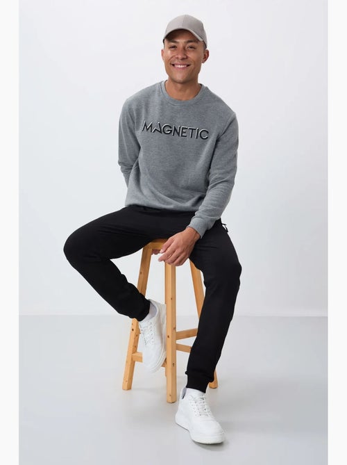 Sweatshirt de homem com estampado e gola redonda tommy - Kiabi