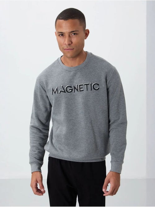 Sweatshirt de homem com estampado e gola redonda tommy - Kiabi