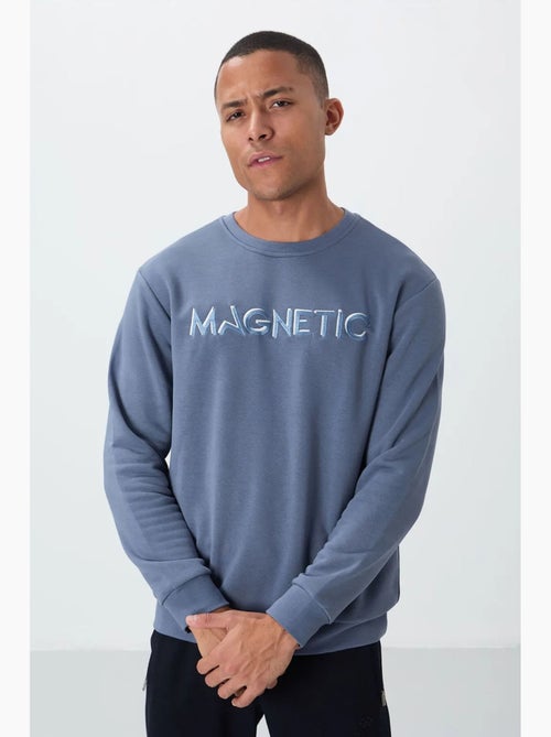 Sweatshirt de homem com estampado e gola redonda tommy - Kiabi