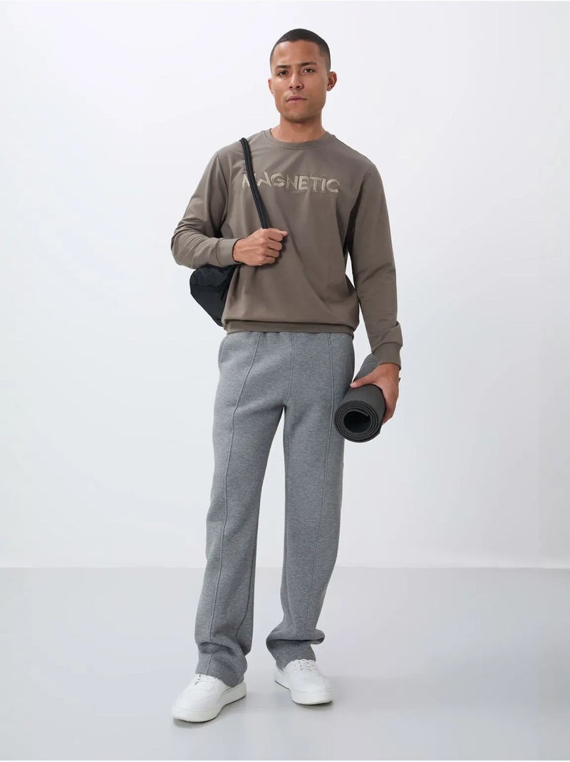 Sweatshirt de homem com estampado e gola redonda tommy Toupe - Kiabi