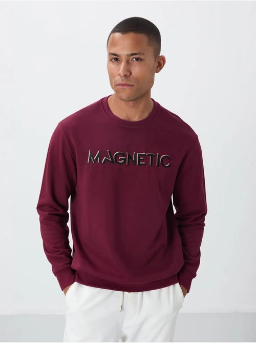 Sweatshirt de homem com estampado e gola redonda tommy - Kiabi