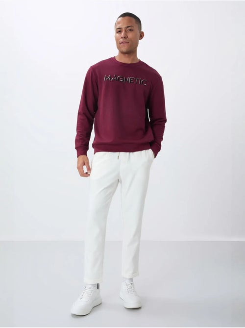 Sweatshirt de homem com estampado e gola redonda tommy - Kiabi
