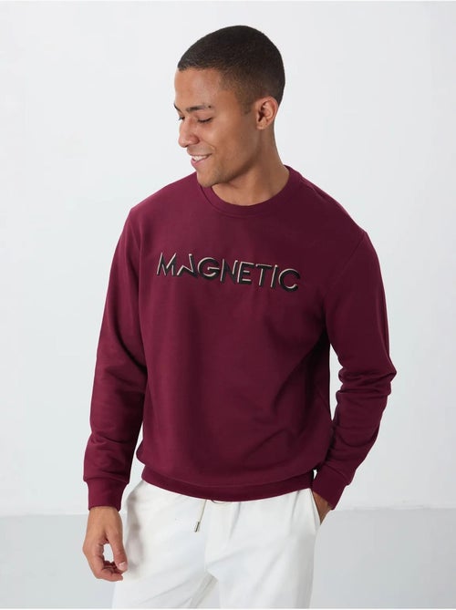 Sweatshirt de homem com estampado e gola redonda tommy - Kiabi