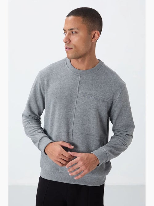 Sweatshirt de homem lisa com gola redonda tommy - Kiabi