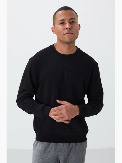 Sweatshirt de homem lisa com gola redonda tommy - Kiabi