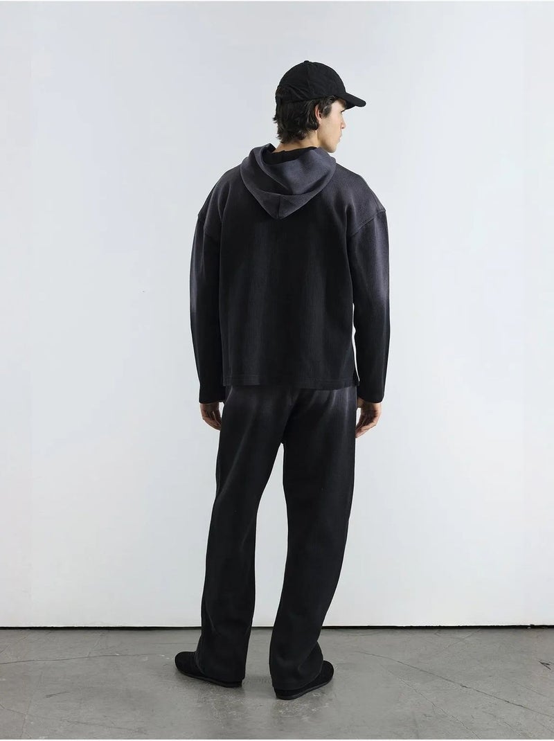 Sweatshirt de malha com capuz giesto Preto - Kiabi
