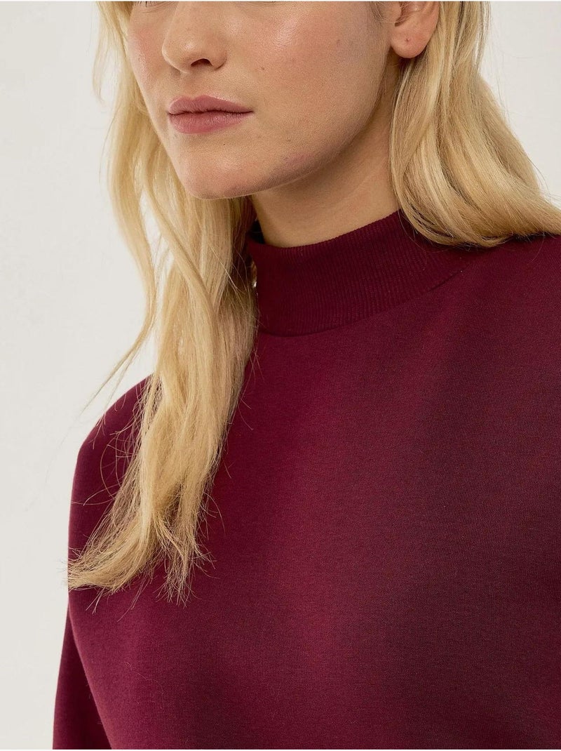 Sweatshirt de malha com corte regular hiccup Vermelho bordô - Kiabi