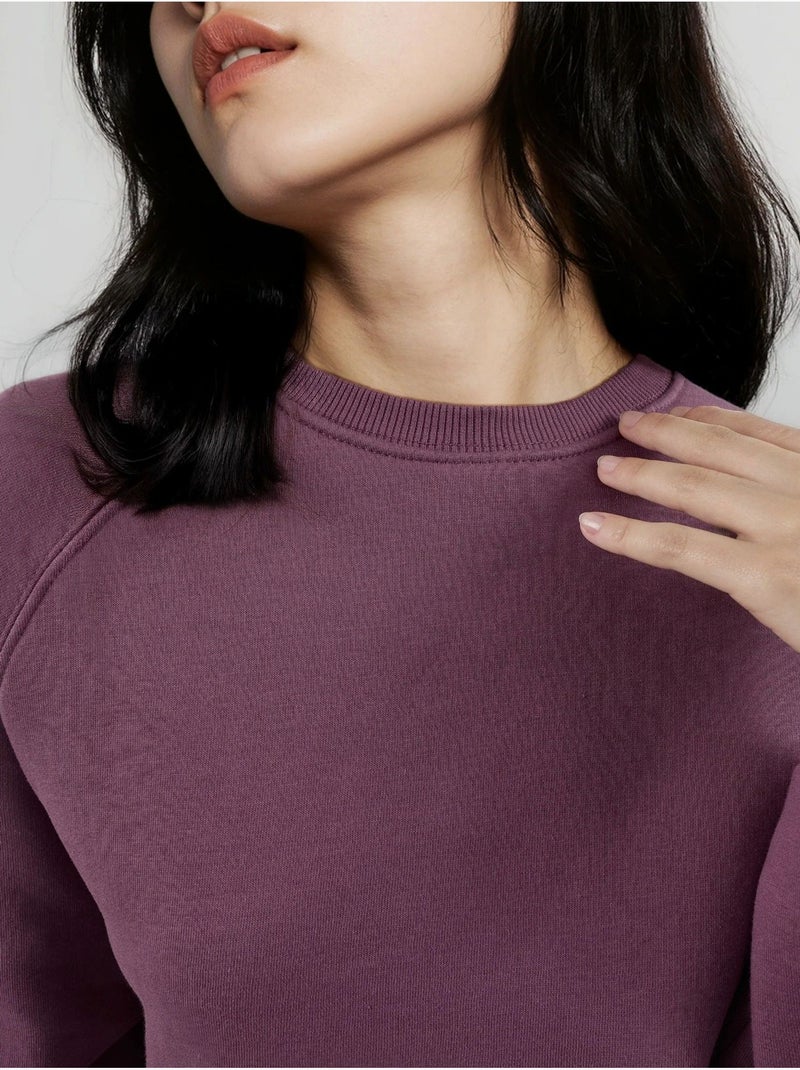 Sweatshirt de malha com gola redonda e manga comprida busem Lavanda - Kiabi