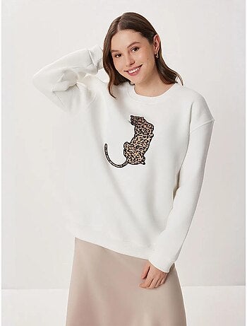 Sweatshirt de malha com gola redonda e manga comprida istanbul
