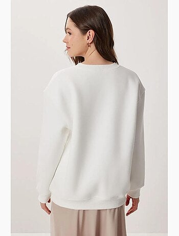 Sweatshirt de malha com gola redonda e manga comprida istanbul