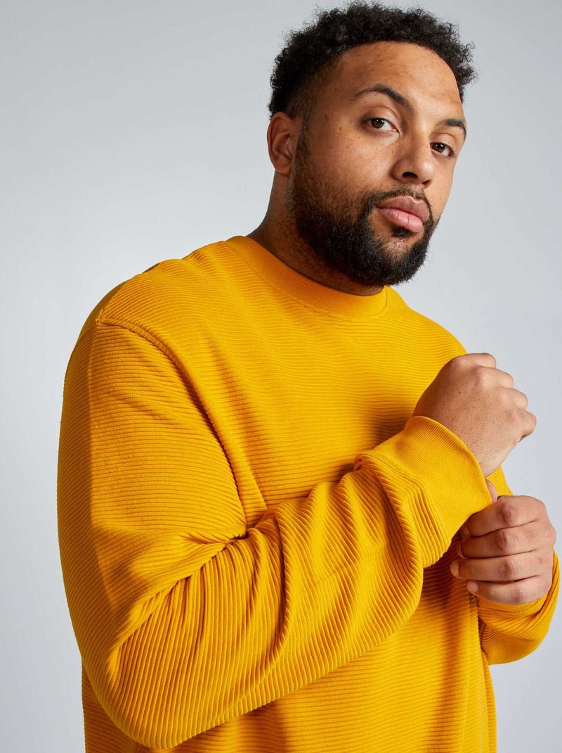 Sweatshirt de malha otomano AMARELO - Kiabi