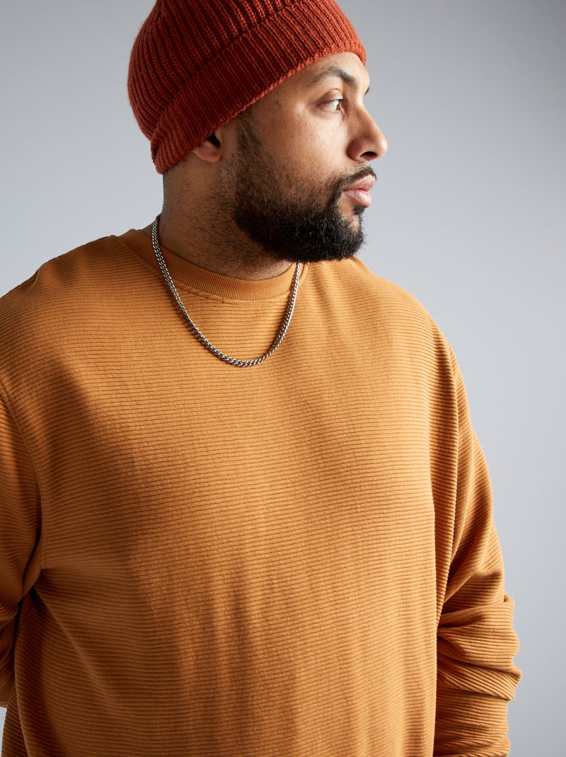 Sweatshirt de malha otomano CASTANHO - Kiabi