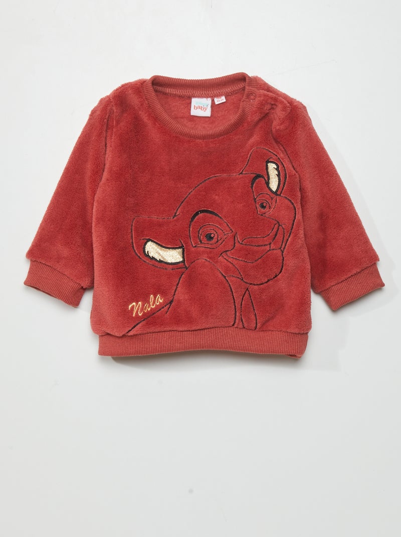 Sweatshirt de malha peluche 'Rei Leão' ROSA - Kiabi