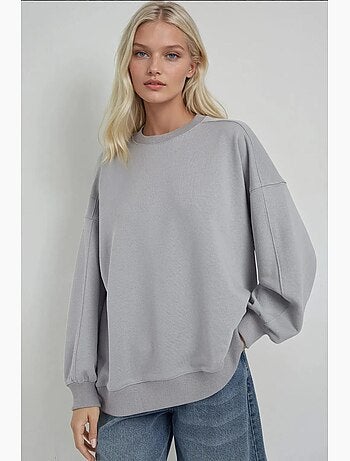 Sweatshirt de malha relaxed fit com gola redonda hiccup