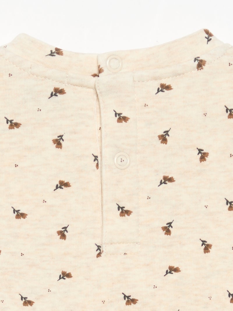 Sweatshirt de manga comprida Bege - Kiabi