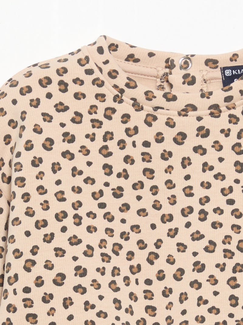 Sweatshirt de manga comprida Bege - Kiabi