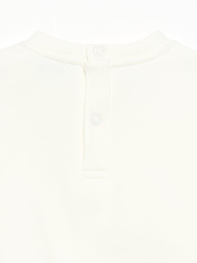 Sweatshirt de manga comprida Branco - Kiabi