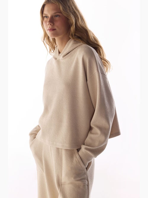 Sweatshirt de manga comprida canelado penti - Kiabi