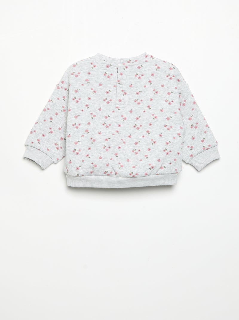 Sweatshirt de manga comprida Cinza - Kiabi