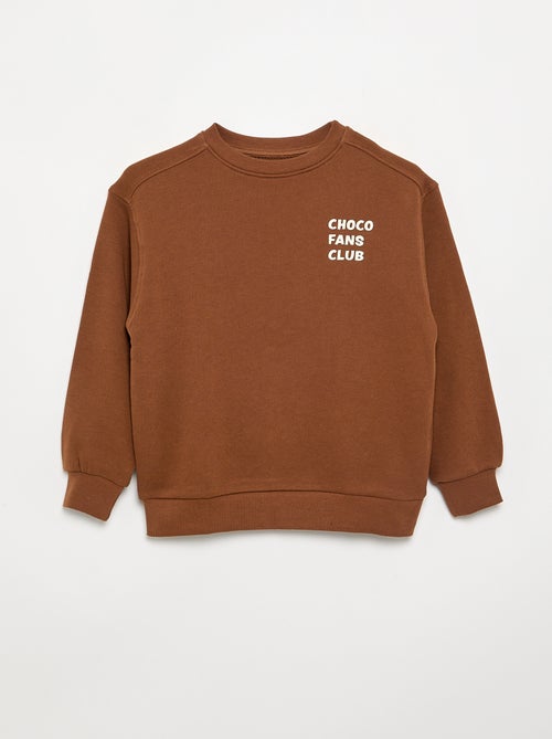 Sweatshirt de manga comprida com corte folgado - Kiabi