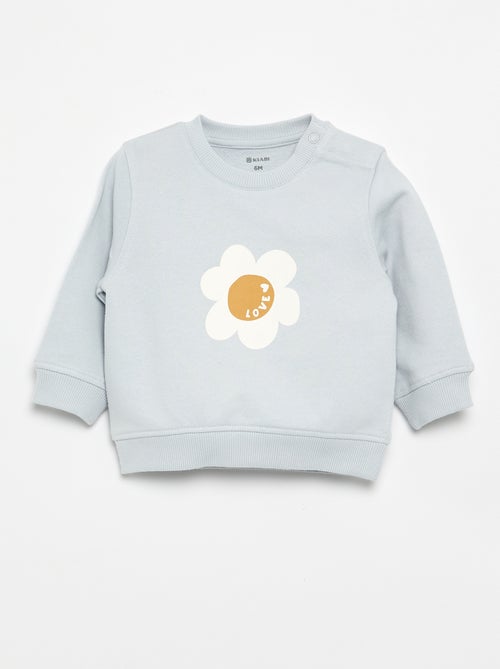 Sweatshirt de manga comprida com estampado - Kiabi