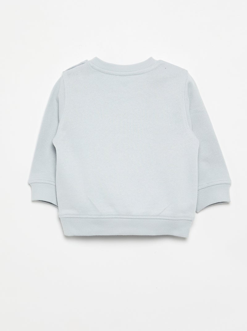 Sweatshirt de manga comprida com estampado Azul - Kiabi