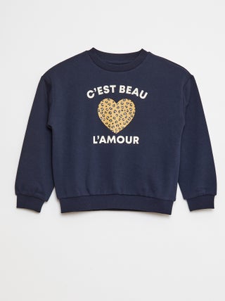 Sweatshirt de manga comprida com estampado