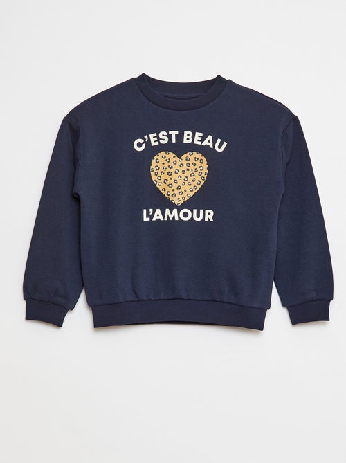 Sweatshirt de manga comprida com estampado - Kiabi