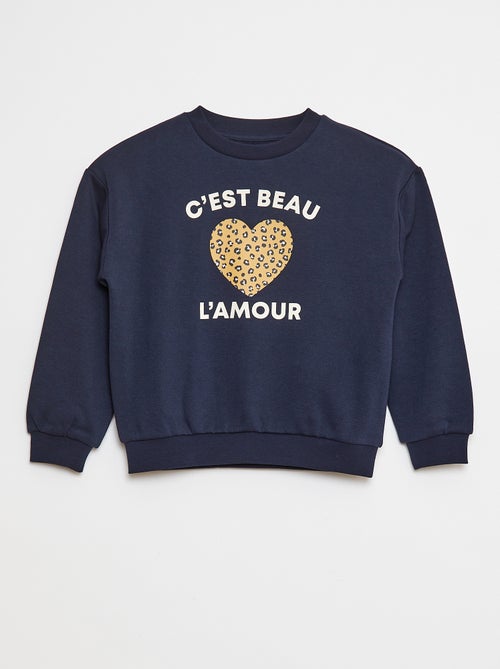 Sweatshirt de manga comprida com estampado - Kiabi