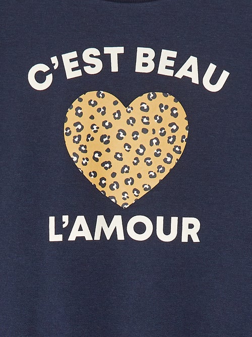 Sweatshirt de manga comprida com estampado - Kiabi