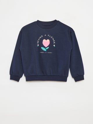 Sweatshirt de manga comprida com estampado