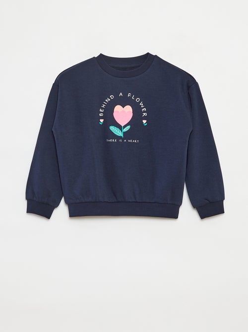 Sweatshirt de manga comprida com estampado - Kiabi