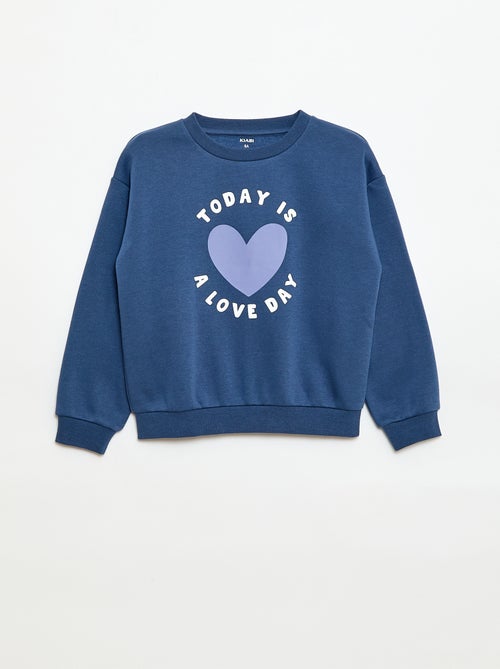 Sweatshirt de manga comprida com estampado - Kiabi