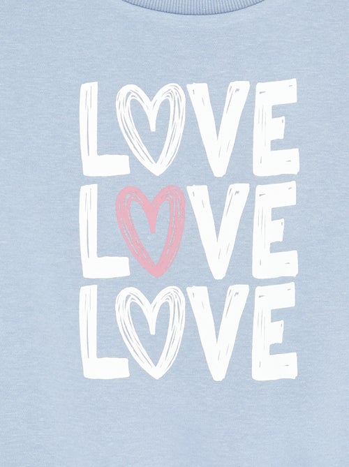 Sweatshirt de manga comprida com estampado - Kiabi