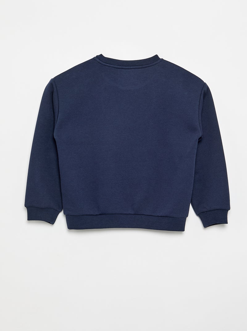 Sweatshirt de manga comprida com estampado Azul - Kiabi