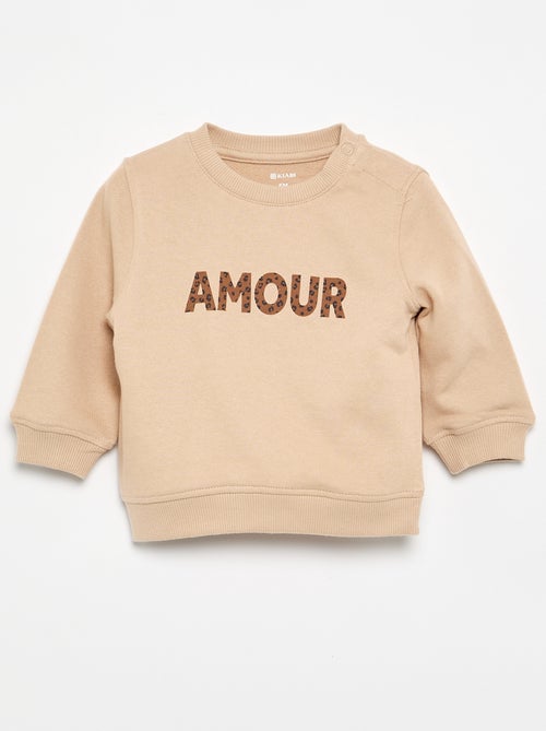 Sweatshirt de manga comprida com estampado - Kiabi