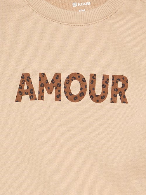 Sweatshirt de manga comprida com estampado - Kiabi