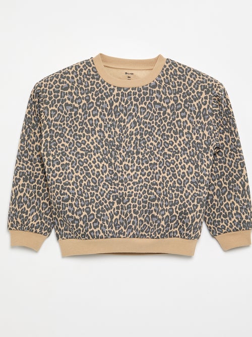 Sweatshirt de manga comprida com estampado - Kiabi