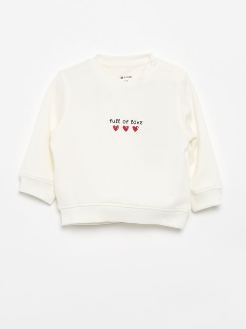 Sweatshirt de manga comprida com estampado - Kiabi