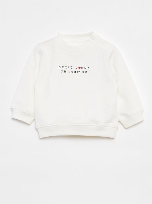 Sweatshirt de manga comprida com estampado - Kiabi