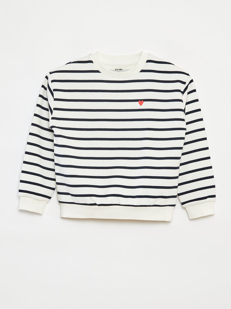 Sweatshirt de manga comprida com estampado Branco - Kiabi