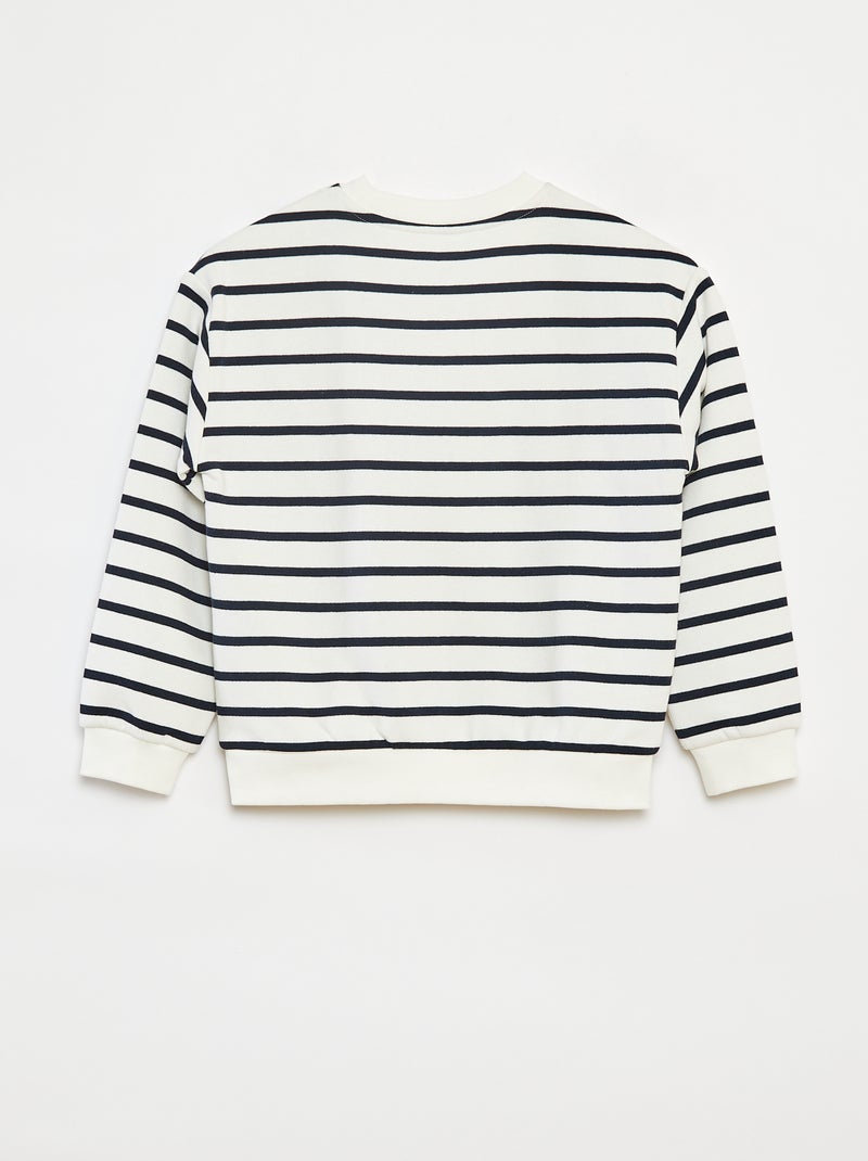 Sweatshirt de manga comprida com estampado Branco - Kiabi