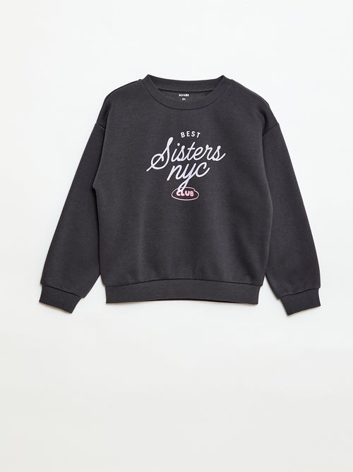 Sweatshirt de manga comprida com estampado - Kiabi