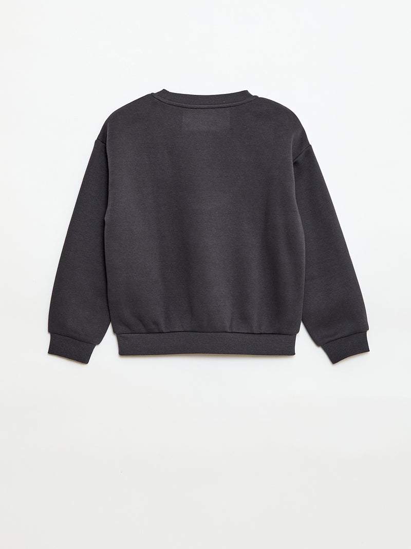 Sweatshirt de manga comprida com estampado Cinza - Kiabi
