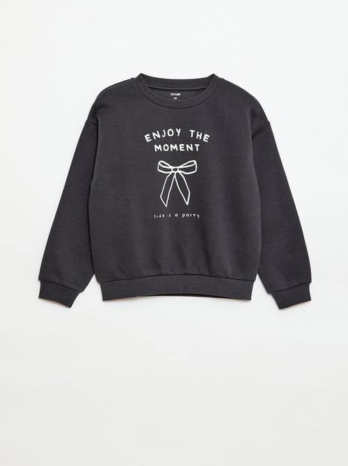 Sweatshirt de manga comprida com estampado - Kiabi