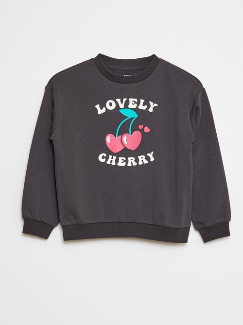 Sweatshirt de manga comprida com estampado - Kiabi