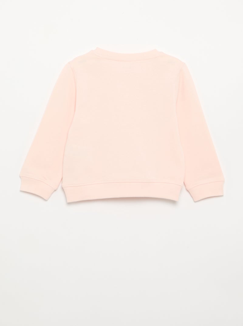 Sweatshirt de manga comprida com estampado Rosa - Kiabi