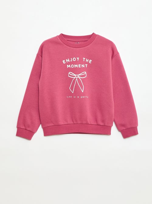 Sweatshirt de manga comprida com estampado - Kiabi