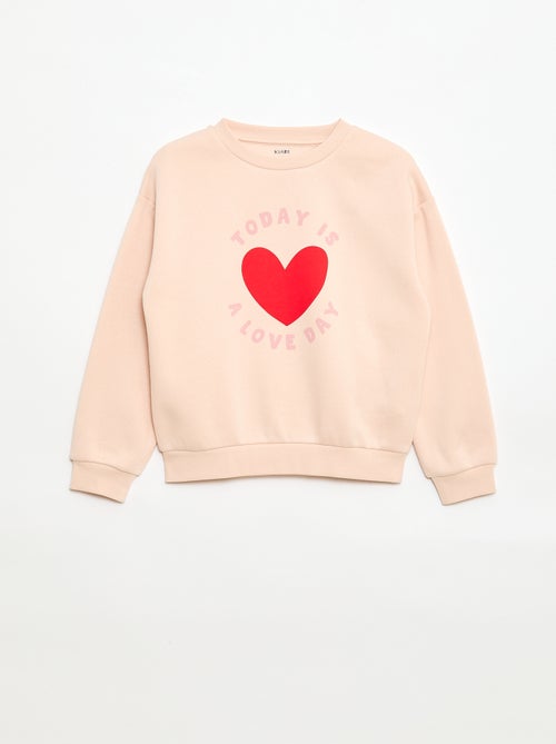 Sweatshirt de manga comprida com estampado - Kiabi