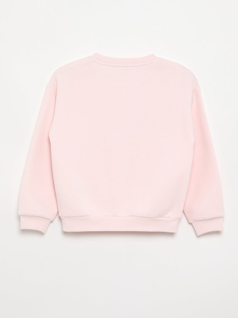 Sweatshirt de manga comprida com estampado Rosa - Kiabi